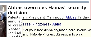 Mahmoud Abbas is not a member of Abba