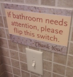 Bathroom attention switch