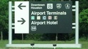 Wayfaring sign at the Houston airport